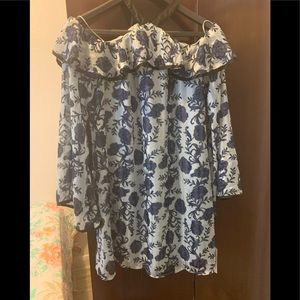 T.D.C Topson Contemporary  - floral ruffle dress